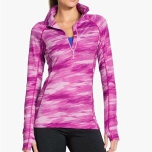 Under Armour Cold Gear Pink Camo Quarter Zip Top